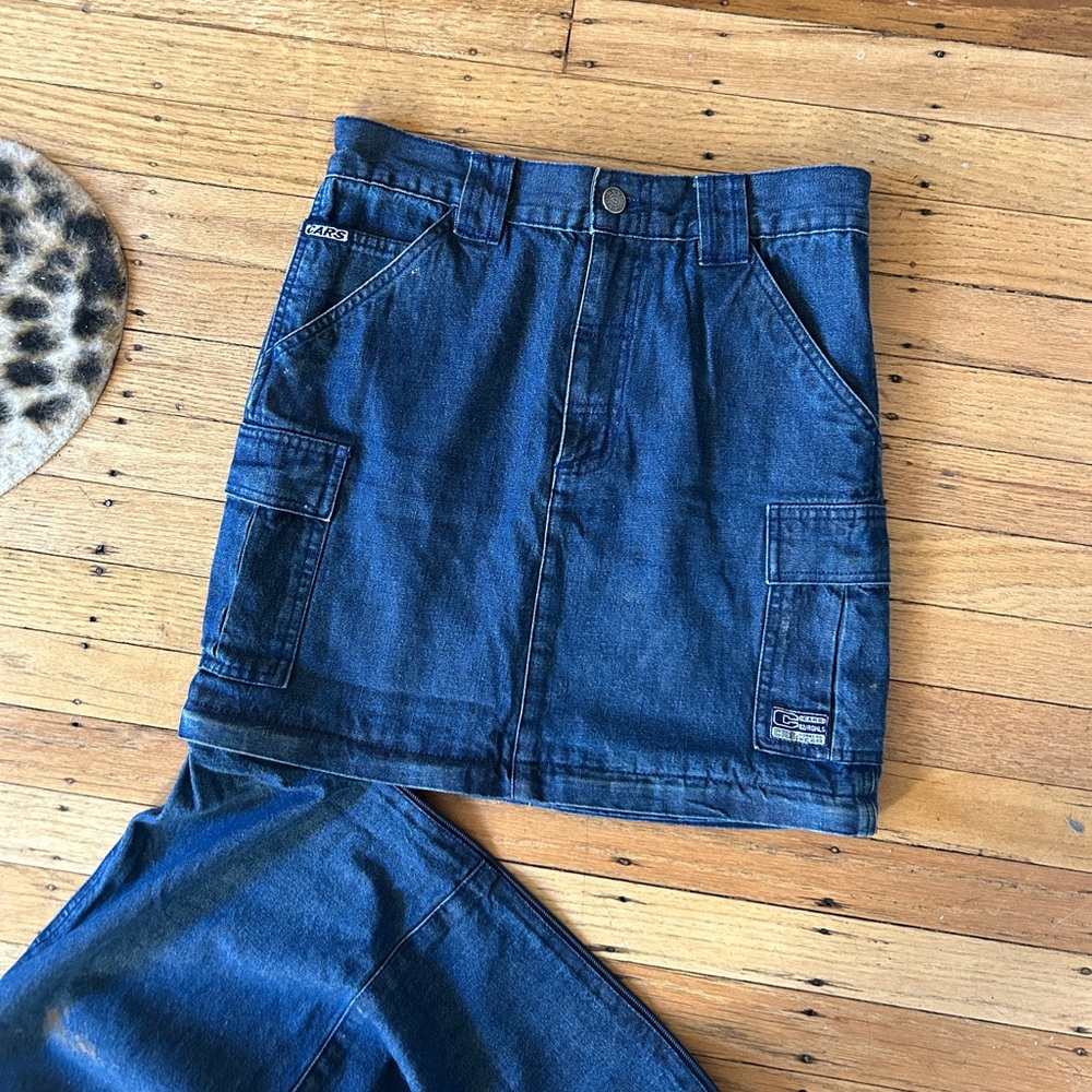 Y2K Cargo Zip Off Cargo Skirt
